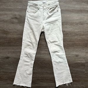 White zara flare jeans